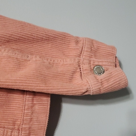 Stradivarius jacket women's size small S pink corduroy cropped crop - Picture 3 of 9